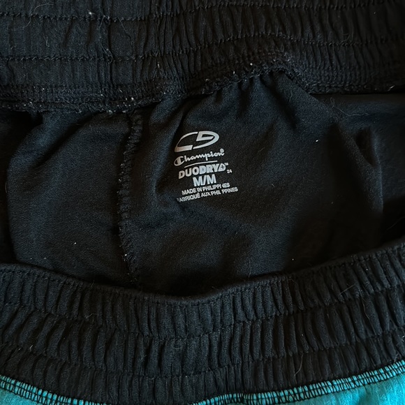 Champion teal and black athletic shorts - great condition! - Picture 4 of 4